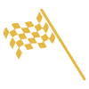 A Checkered Flag icon symbolizing the triumphant achievement of crossing the finish line, marking the milestone of financial success.